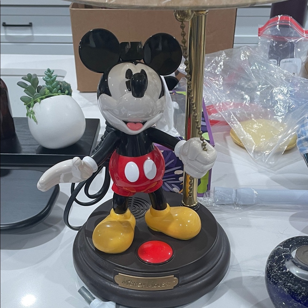 Mickey Mouse Lamp - Black, Red, Yellow